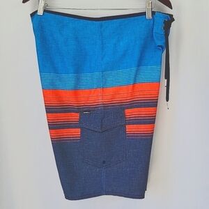 O'Neill Board Shorts Blue, Orange & Aqua Size 34